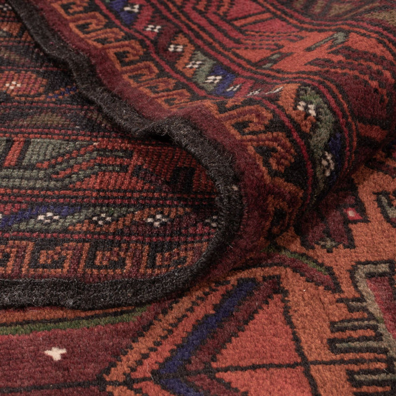 Dywan beludżycki - 193 x 130 cm - ciemna czerwień