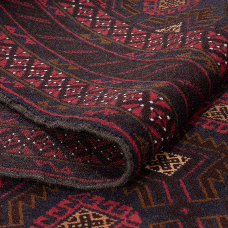 Dywan beludżycki - 194 x 122 cm - ciemna czerwień