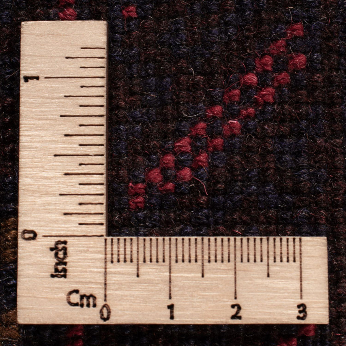 Dywan beludżycki - 194 x 122 cm - ciemna czerwień