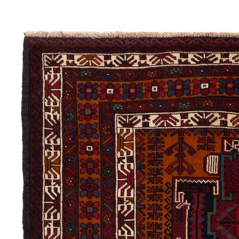 Dywan beludżycki - 198 x 123 cm - ciemna czerwień