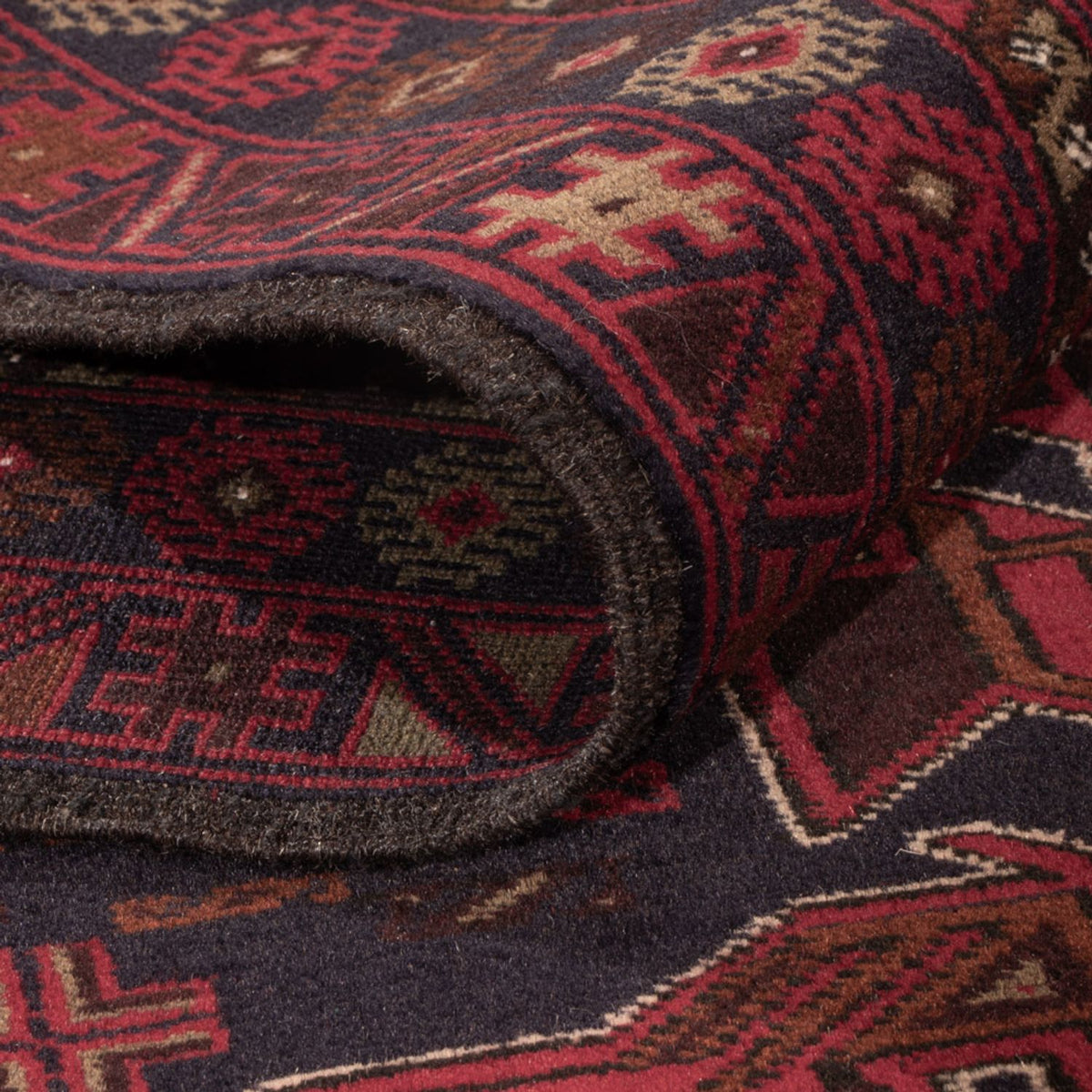 Dywan beludżycki - 184 x 116 cm - ciemna czerwień