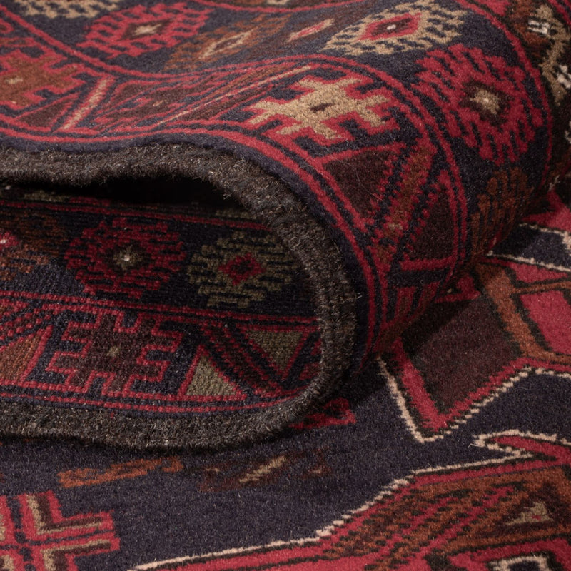 Dywan beludżycki - 184 x 116 cm - ciemna czerwień