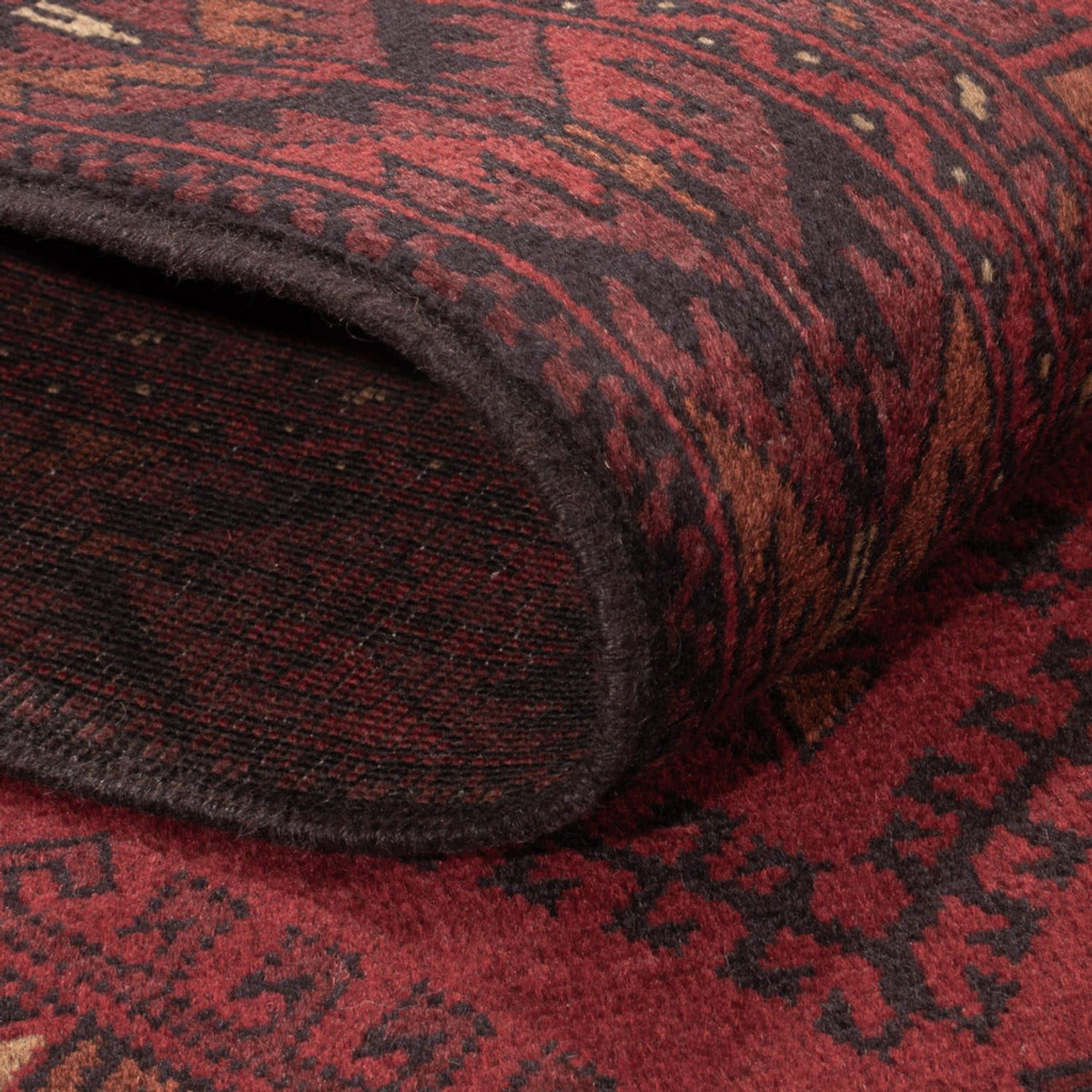 Afgański dywan - Kunduz - 195 x 125 cm - ciemna czerwień