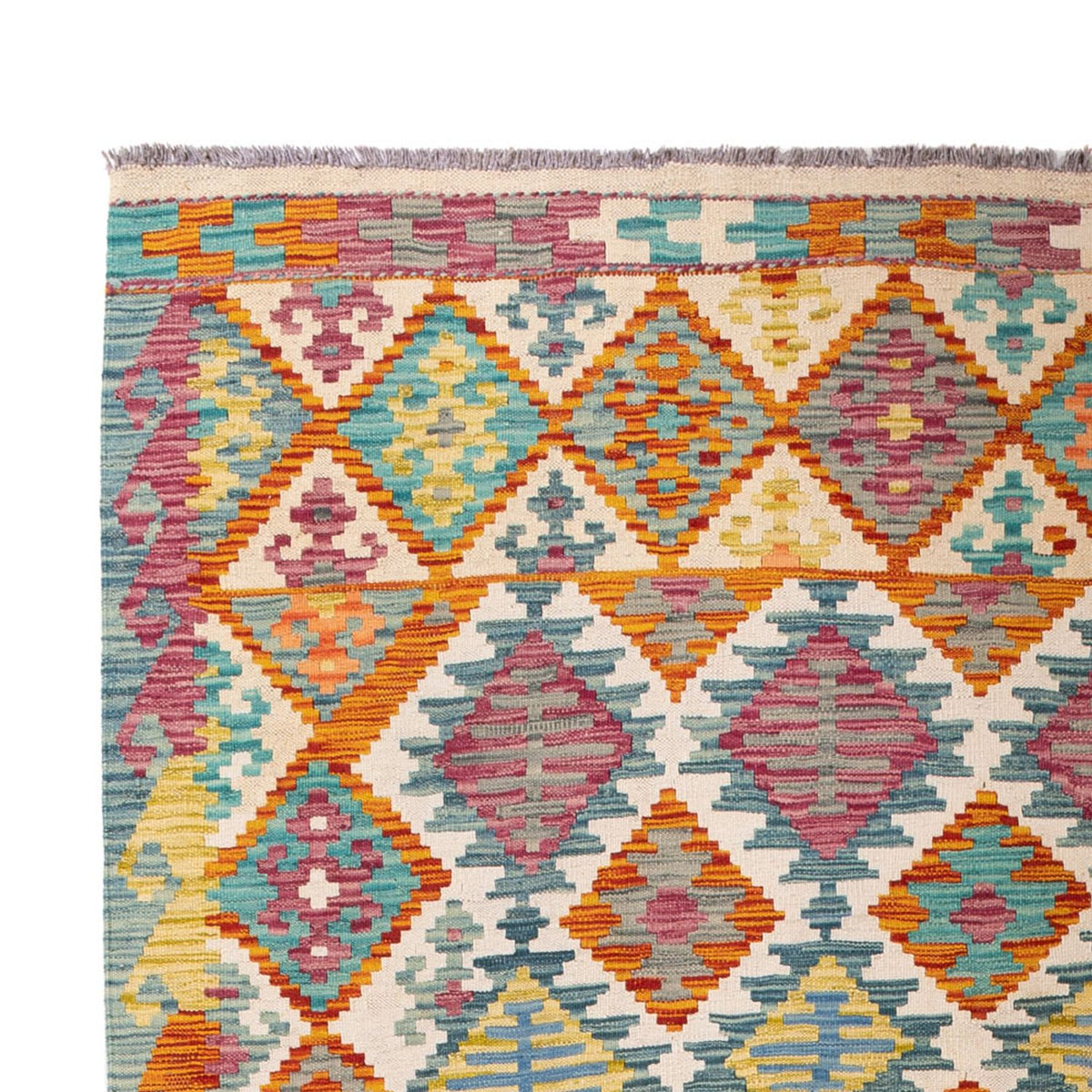 Dywan Kelim - Splash - 298 x 198 cm - wielokolorowy