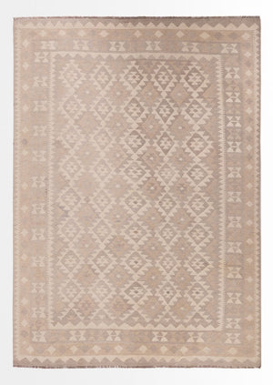 Dywan Kelim - Splash - 301 x 210 cm - jasnoszary