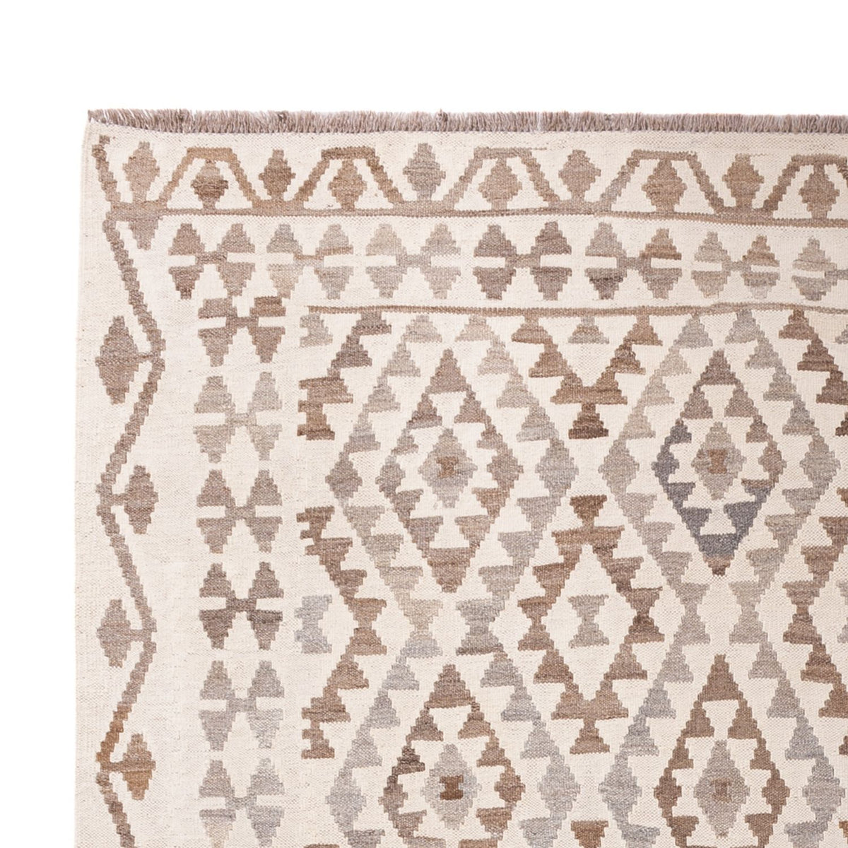 Dywan Kelim - Splash - 289 x 201 cm - jasnoszary