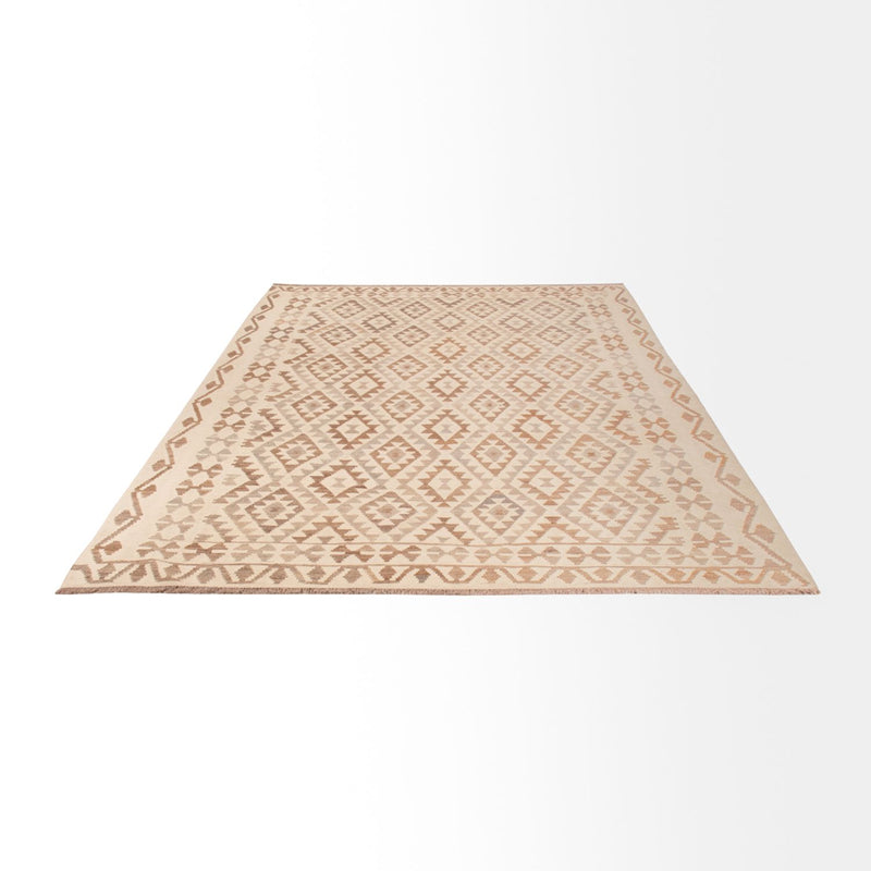 Dywan Kelim - Splash - 289 x 201 cm - jasnoszary