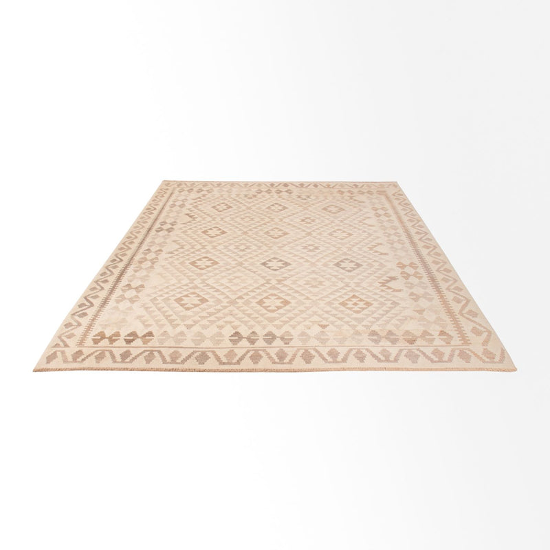 Dywan Kelim - Splash - 286 x 202 cm - jasnoszary