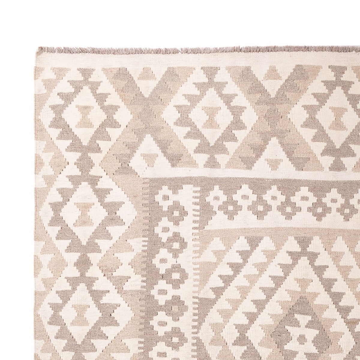 Dywan Kelim - Splash - 281 x 200 cm - jasnoszary