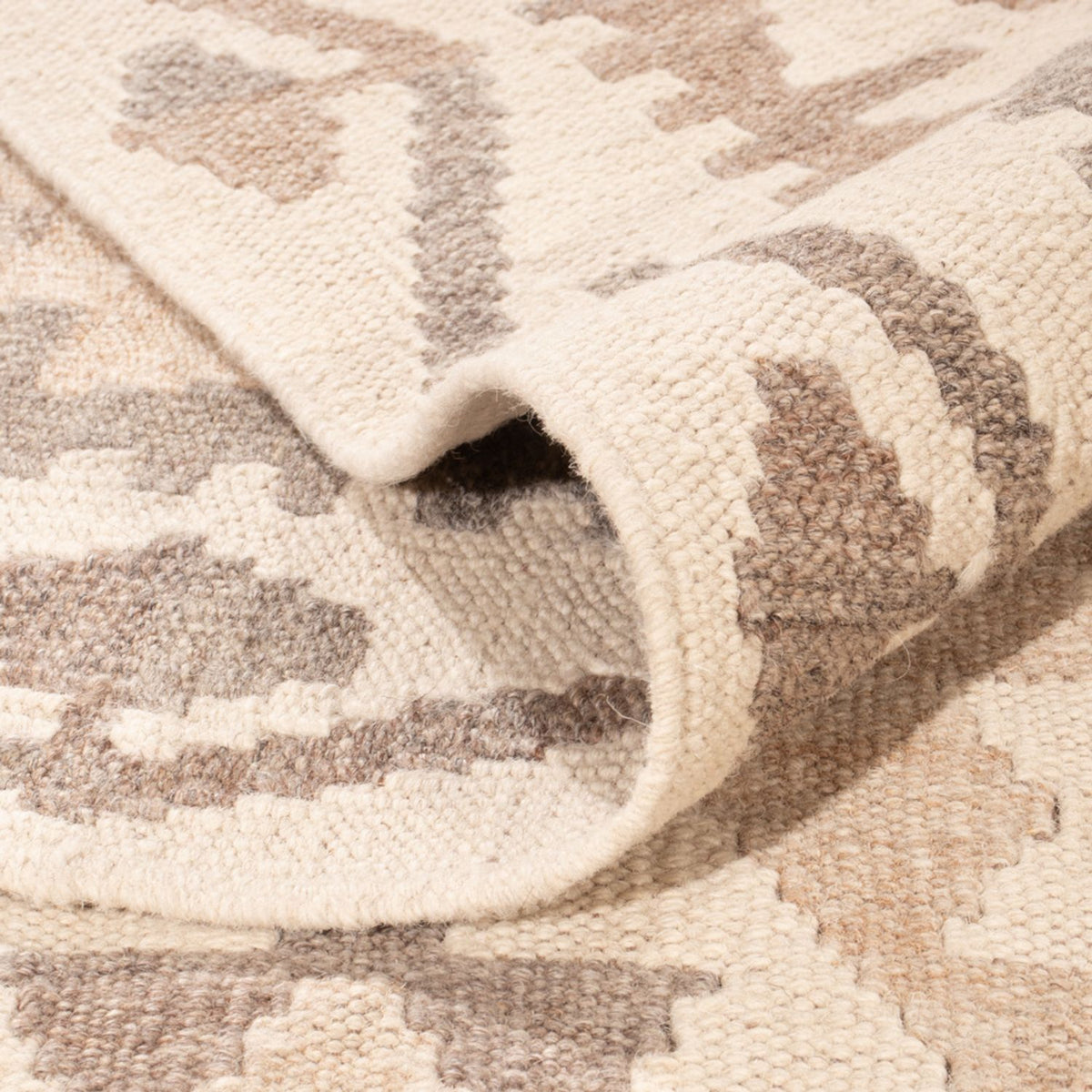 Dywan Kelim - Splash - 291 x 207 cm - jasnoszary