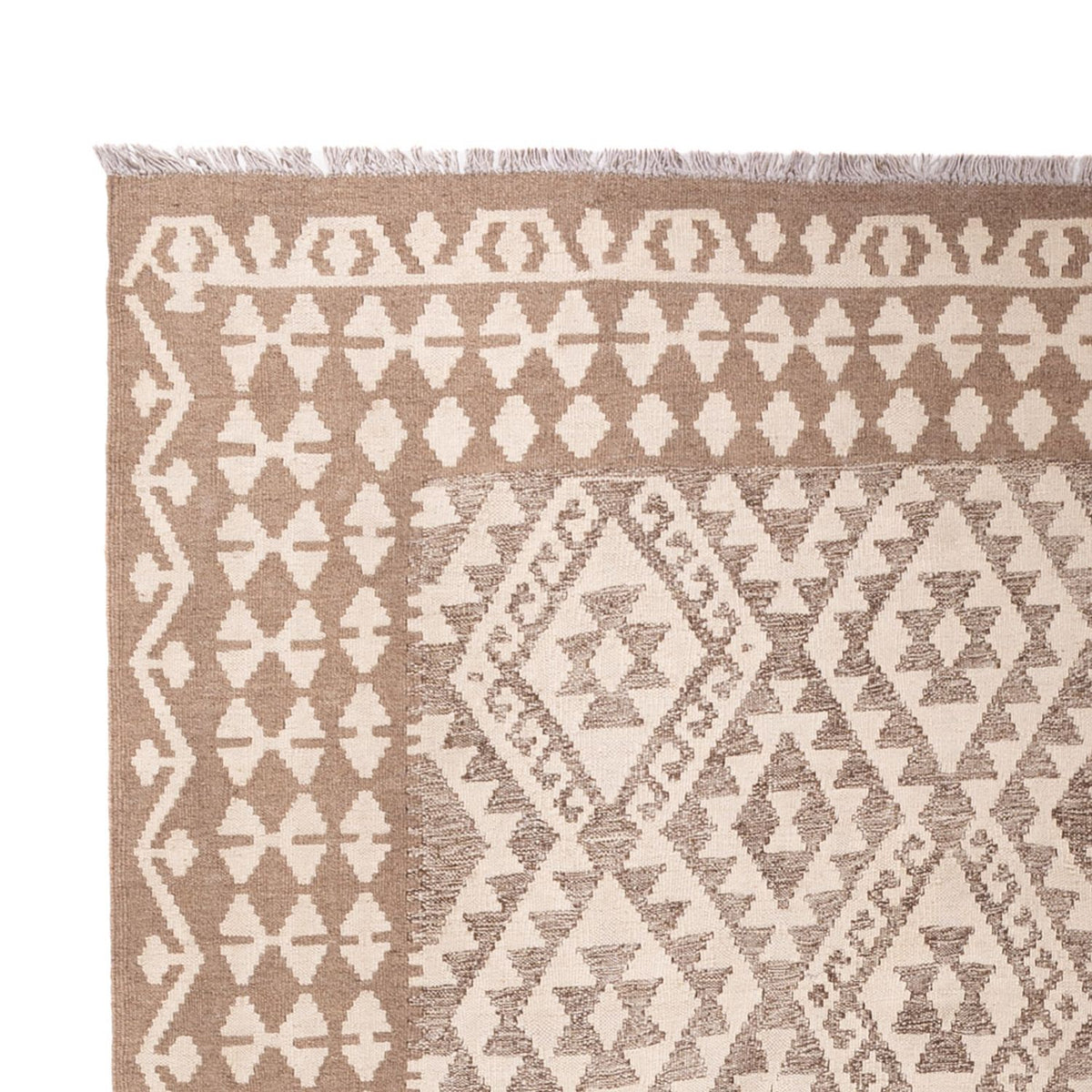 Dywan Kelim - Splash - 301 x 206 cm - jasnoszary