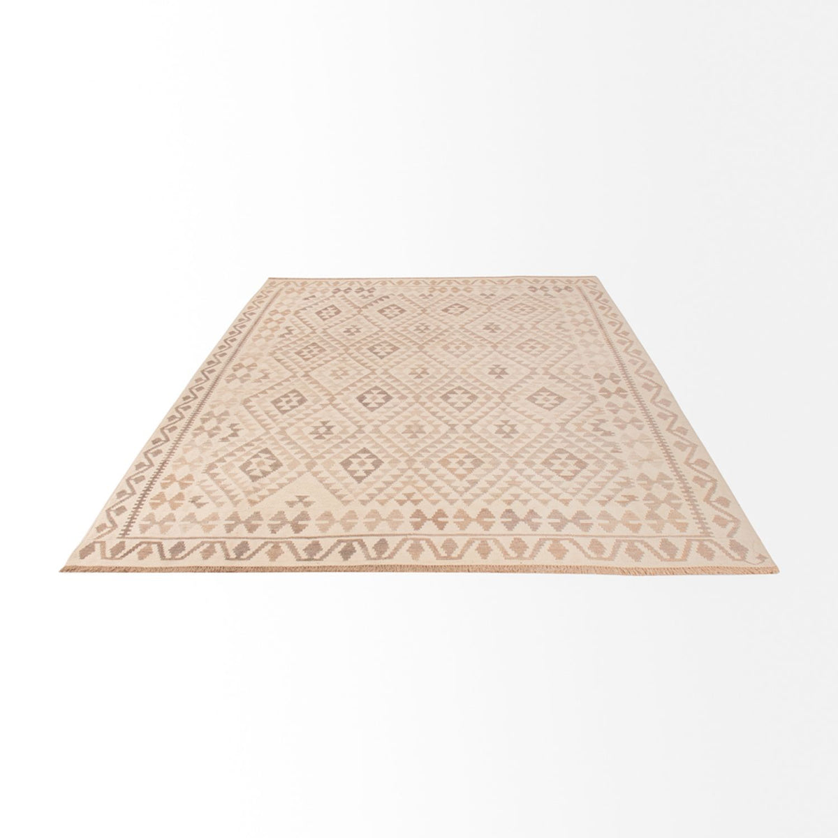 Dywan Kelim - Splash - 294 x 208 cm - szary