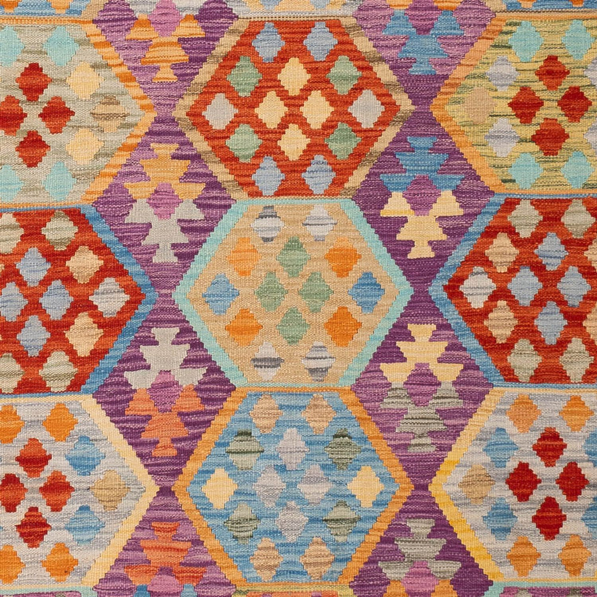 Dywan Kelim - Splash - 313 x 206 cm - wielokolorowy