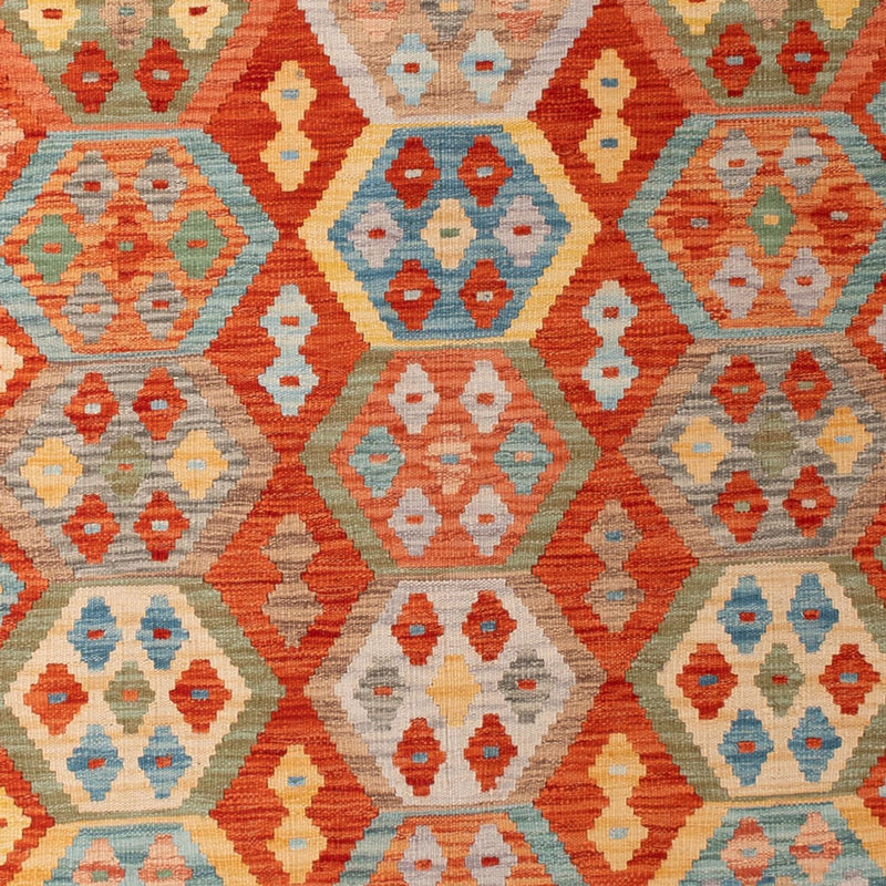 Dywan Kelim - Splash - 305 x 207 cm - wielokolorowy