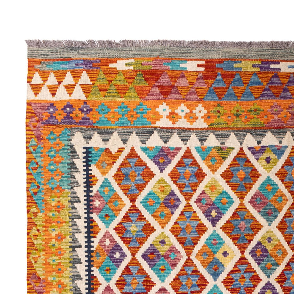 Dywan Kelim - Splash - 307 x 205 cm - wielokolorowy