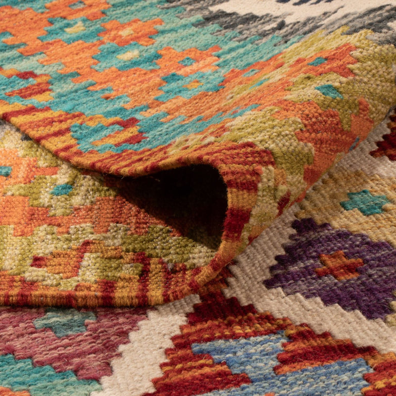 Dywan Kelim - Splash - 307 x 205 cm - wielokolorowy