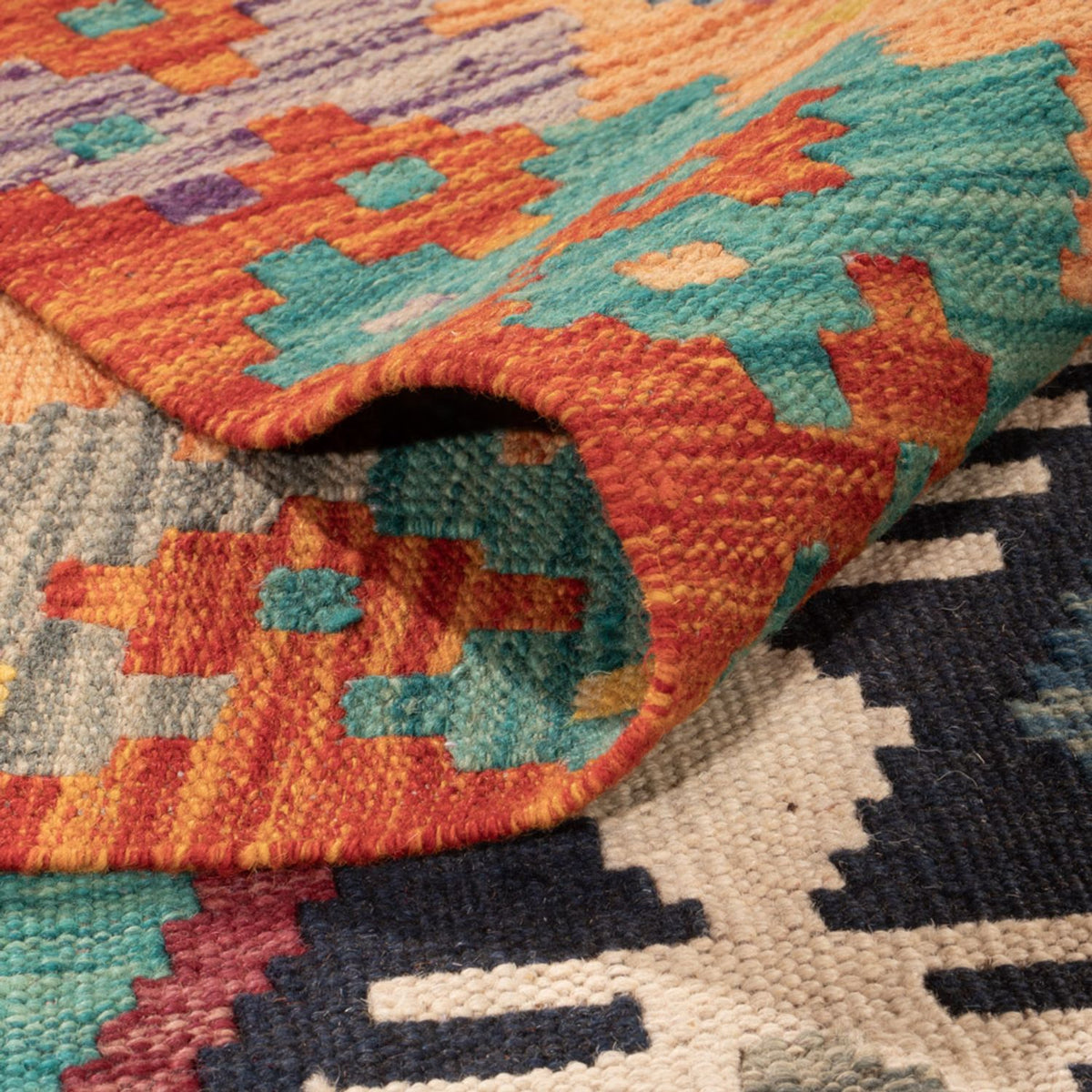 Dywan Kelim - Splash - 308 x 205 cm - wielokolorowy