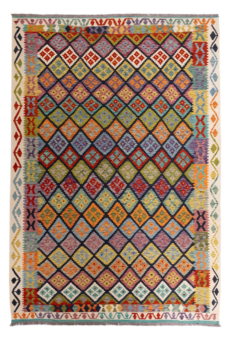 Dywan Kelim - Splash - 298 x 206 cm - wielokolorowy