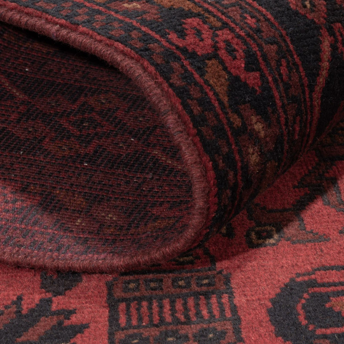 Afgański dywan - Kunduz - 197 x 128 cm - czerwony