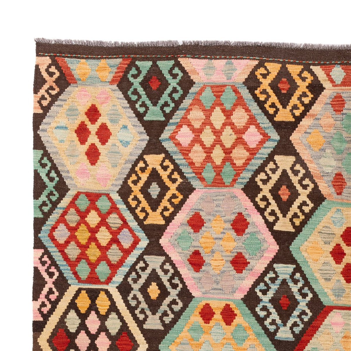 Dywan Kelim - Splash - 294 x 201 cm - wielokolorowy