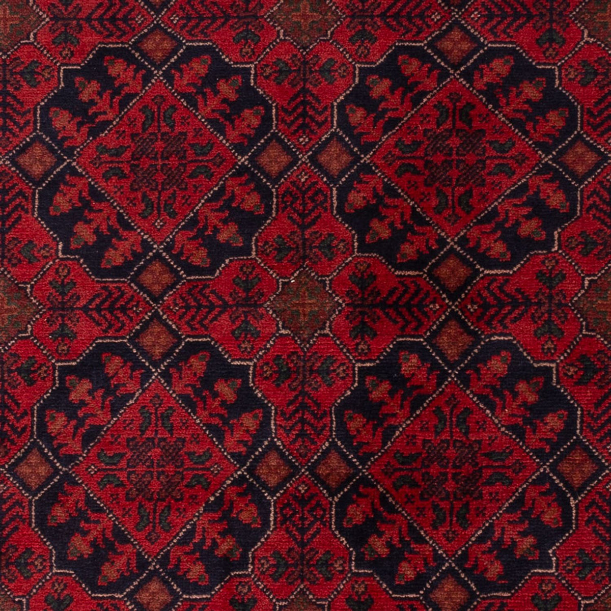 Afgański dywan - Kunduz - 198 x 125 cm - ciemna czerwień
