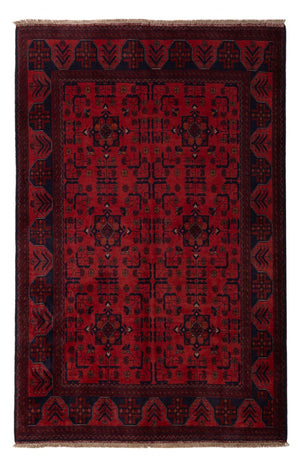 Afgański dywan - Kunduz - 193 x 127 cm - ciemna czerwień