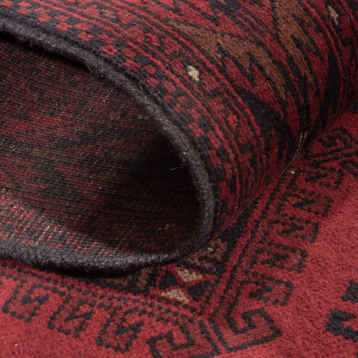 Afgański dywan - Kunduz - 196 x 129 cm - ciemna czerwień