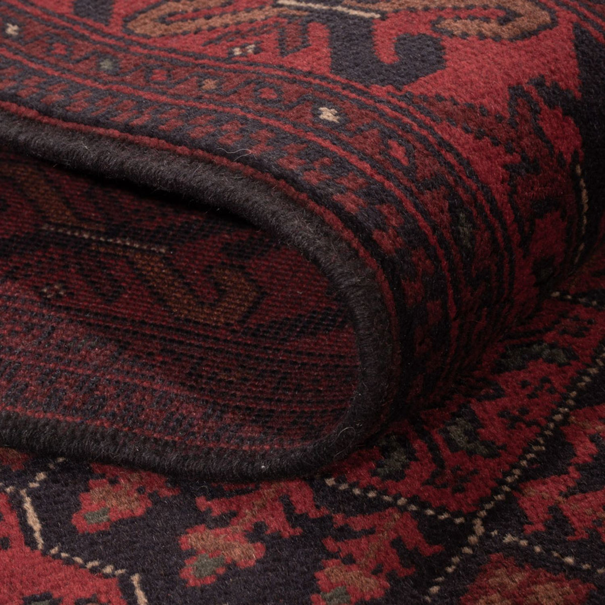 Afgański dywan - Kunduz - 196 x 123 cm - ciemna czerwień