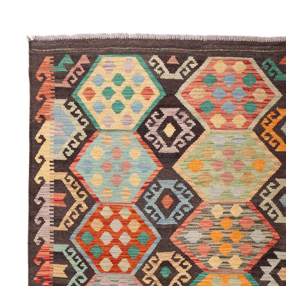 Dywan Kelim - Splash - 297 x 204 cm - wielokolorowy