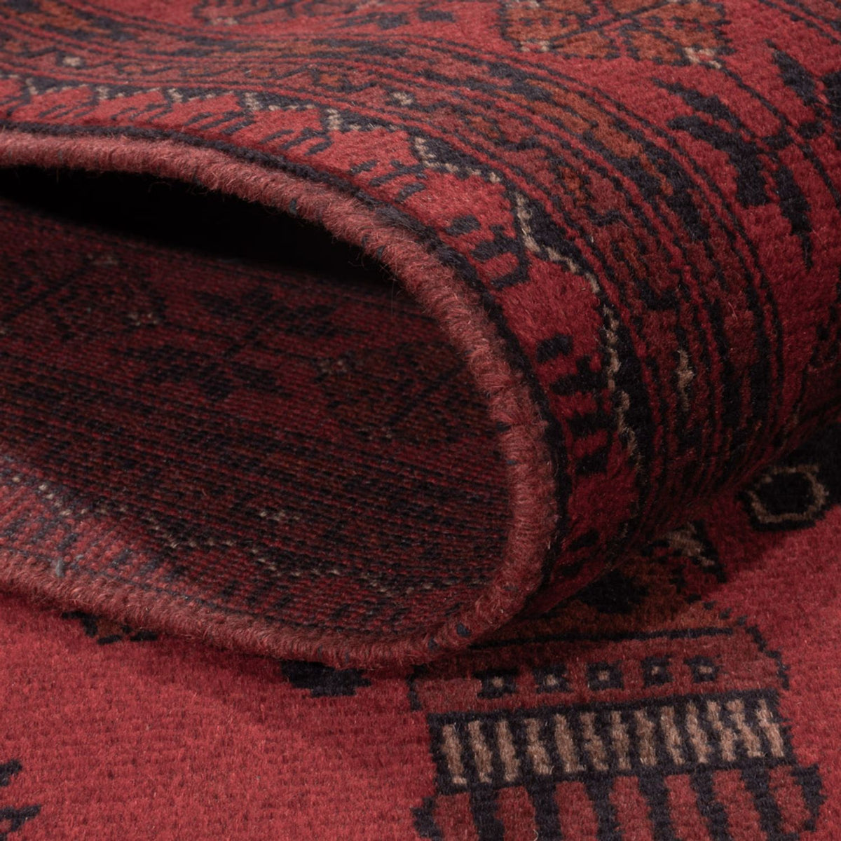 Afgański dywan - Kunduz - 190 x 121 cm - ciemna czerwień