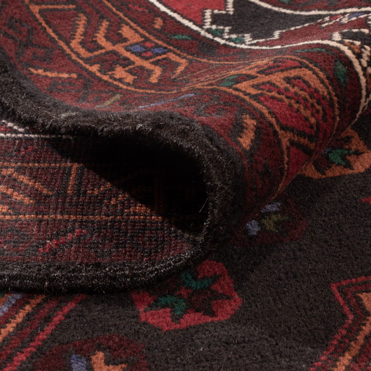 Dywan beludżycki - 183 x 123 cm - ciemna czerwień