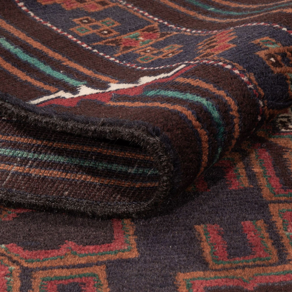 Dywan beludżycki - 208 x 119 cm - ciemna czerwień