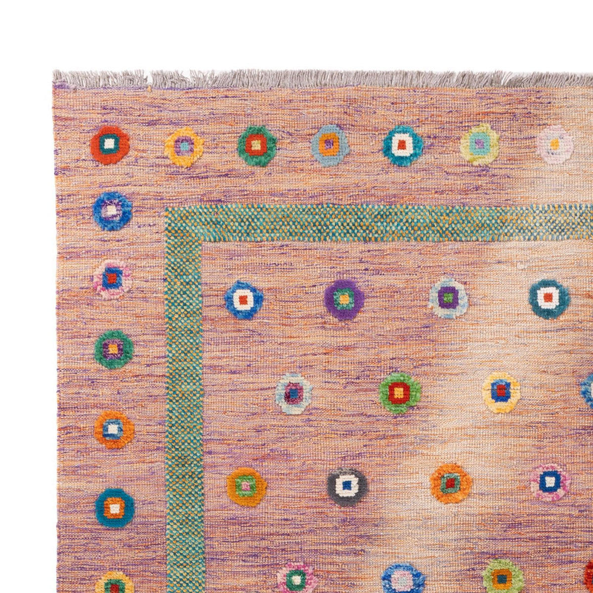 Dywan Kelim - Splash - 298 x 215 cm - różowy