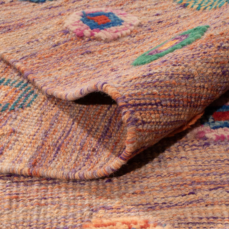 Dywan Kelim - Splash - 298 x 215 cm - różowy