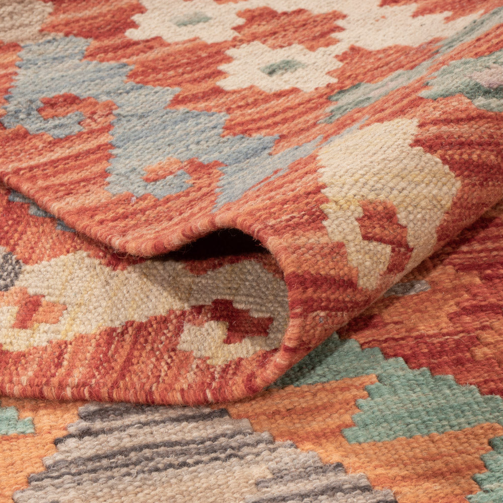 Kelim Teppich - Splash - 200 x 154 cm - bunt