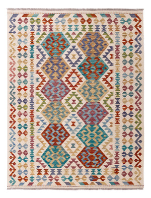 Kelim Teppich - Splash - 195 x 157 cm - bunt