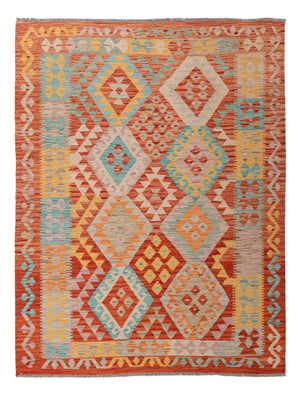 Kelim Teppich - Splash - 198 x 151 cm - bunt