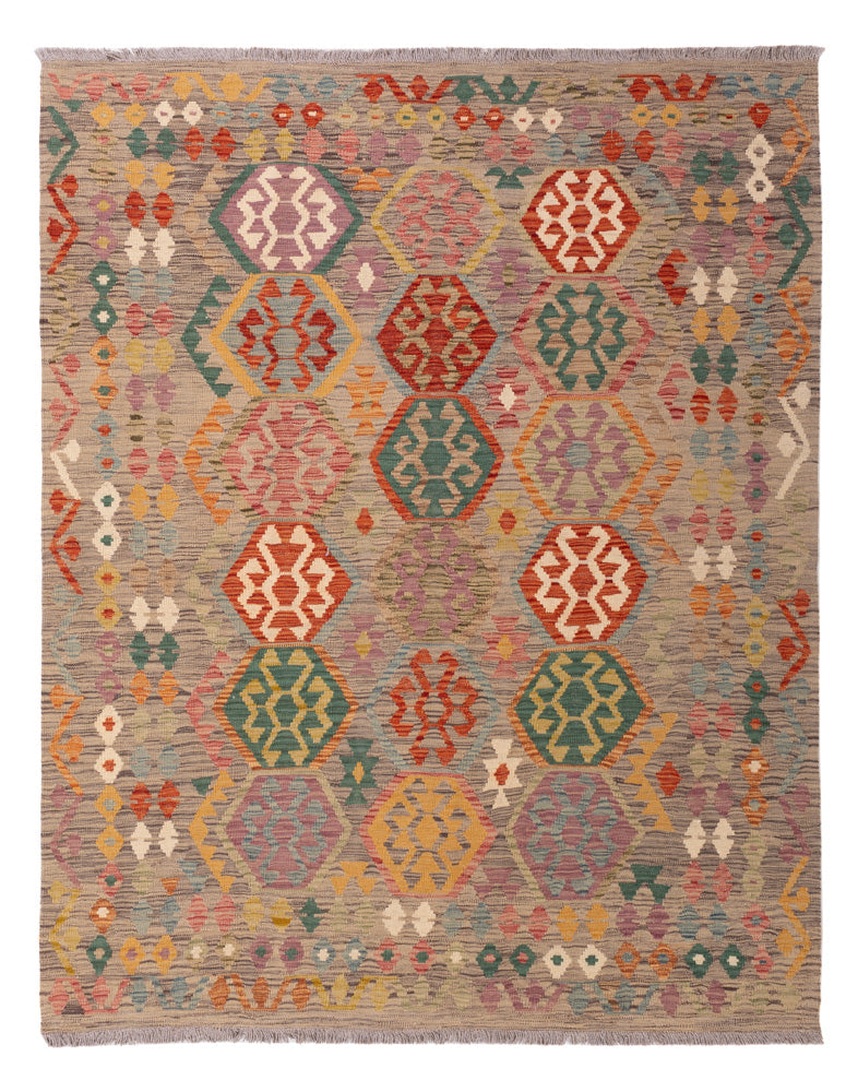 Kelim Teppich - Splash - 203 x 161 cm - bunt