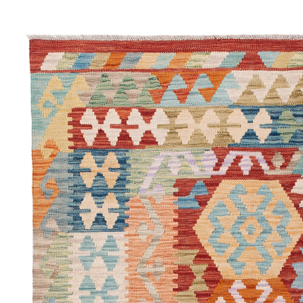Kelim Teppich - Splash - 194 x 156 cm - bunt
