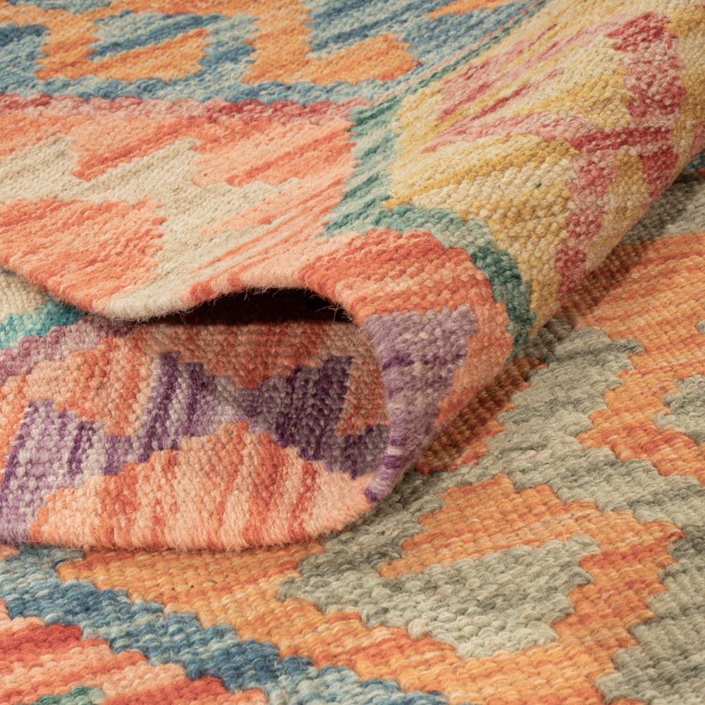 Kelim Teppich - Splash - 195 x 149 cm - bunt