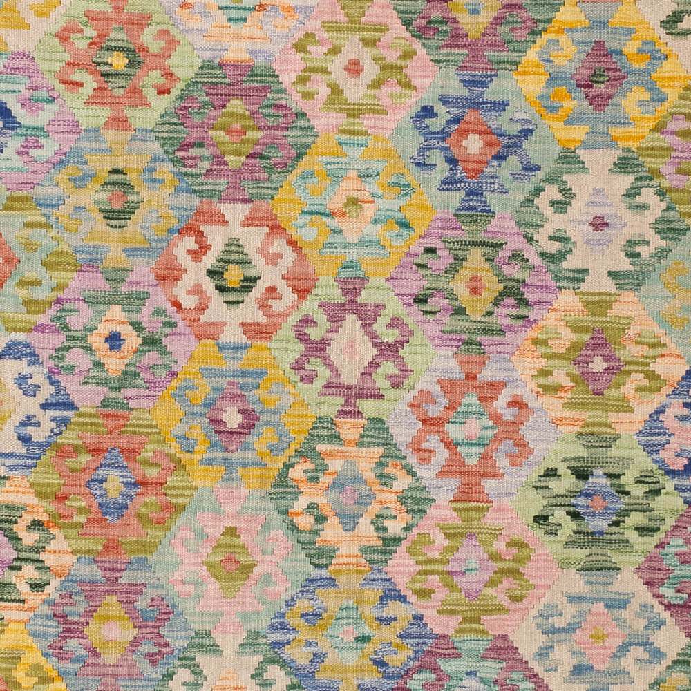 Kelim Teppich - Splash - 243 x 180 cm - bunt