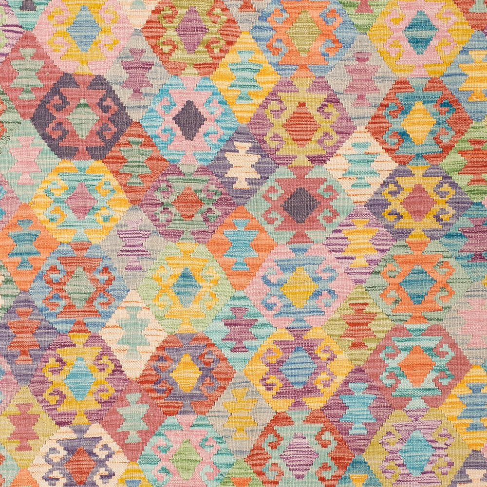 Kelim Teppich - Splash - 246 x 188 cm - bunt