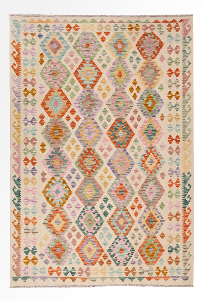 Kelim Teppich - Splash - 253 x 174 cm - bunt