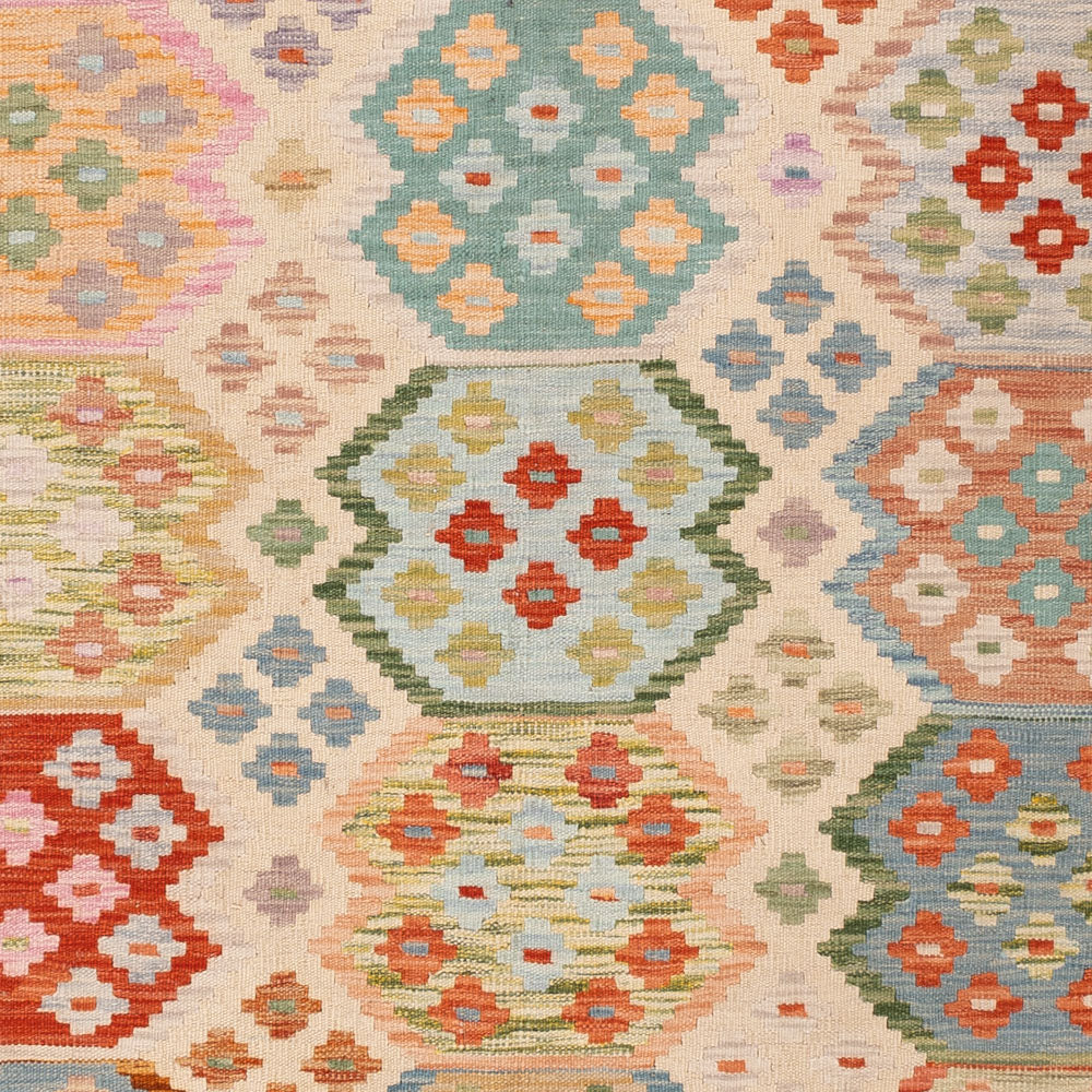 Kelim Teppich - Splash - 253 x 178 cm - bunt