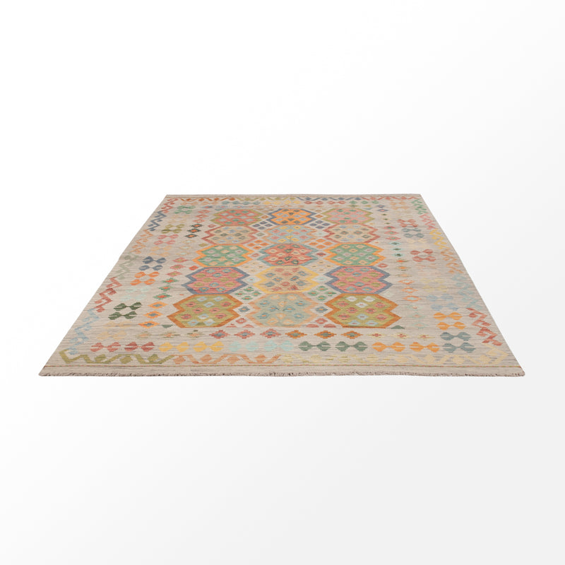 Kelim Teppich - Splash - 255 x 181 cm - bunt