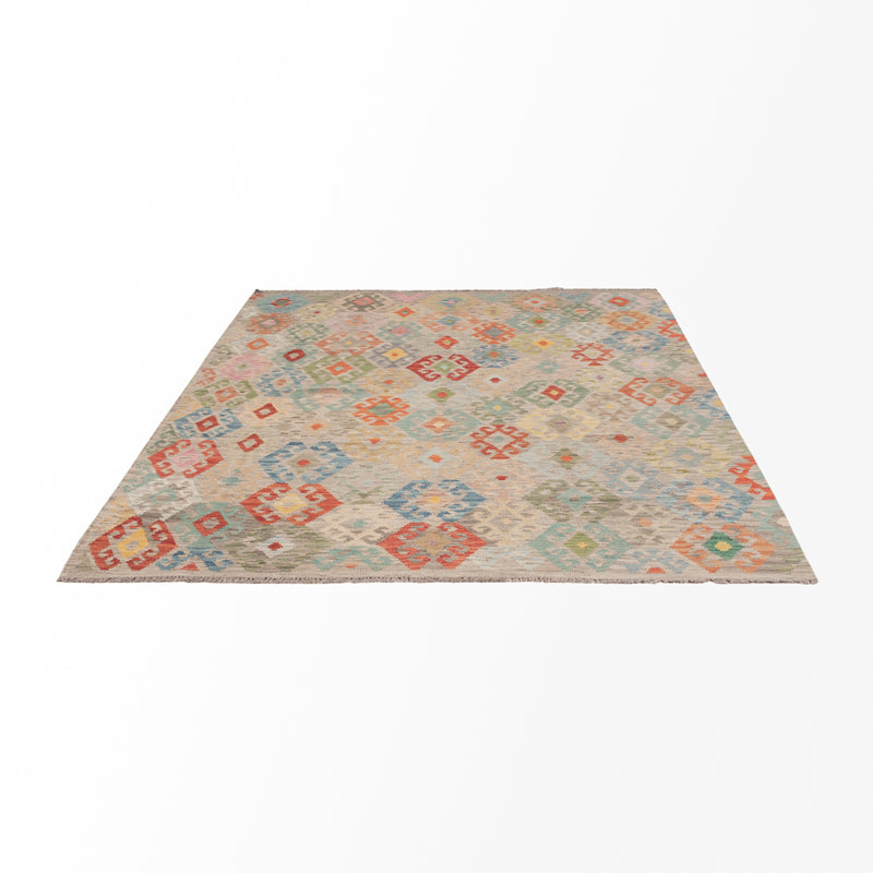 Kelim Teppich - Splash - 252 x 185 cm - bunt