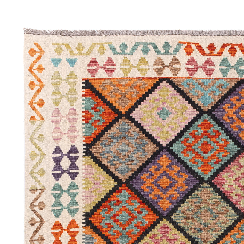 Kelim Teppich - Splash - 252 x 187 cm - bunt