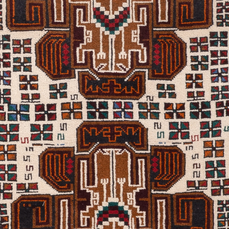 Dywan beludżycki - 140 x 90 cm - kremowy