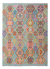 Kilim Maimana Dywan 182x251cm - Dywan wełniany - Prostokątny / Kolorowe / 182 x 251 cm Prostokątny