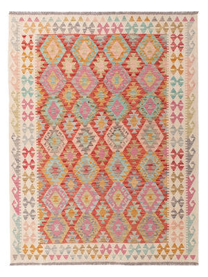 Kelim Teppich - Splash - 198 x 154 cm - bunt